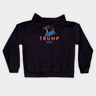 Trump 2024 Eagle Usa Kids Hoodie